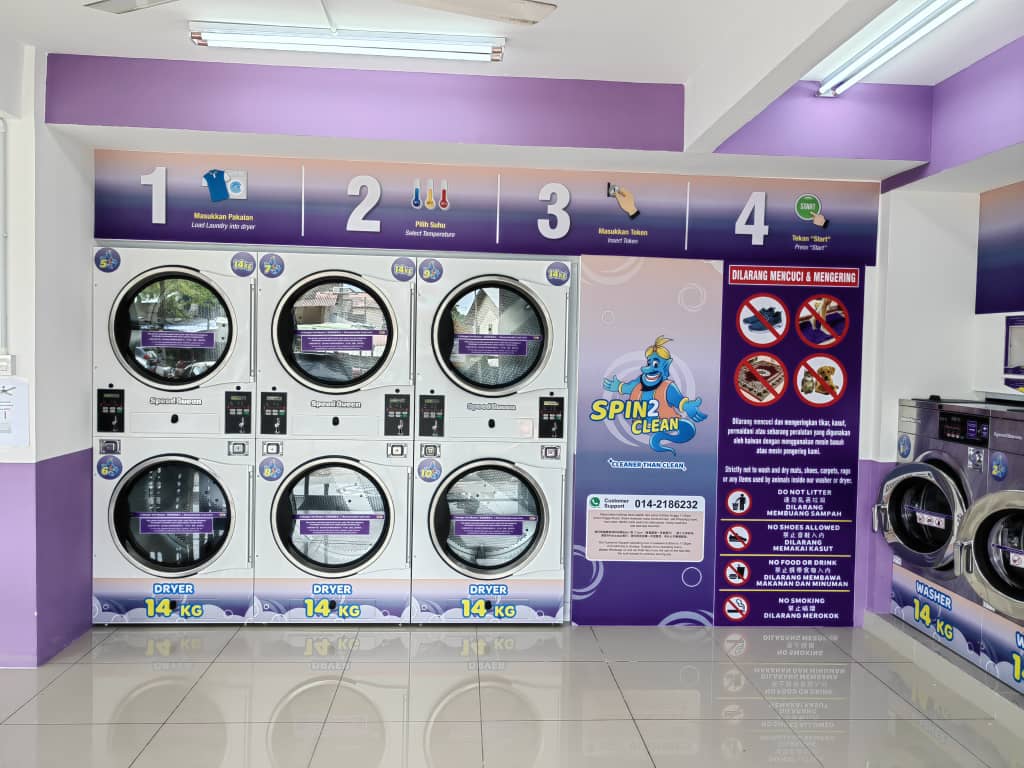 Coin Operated Laundry Shop In Southwest Penang