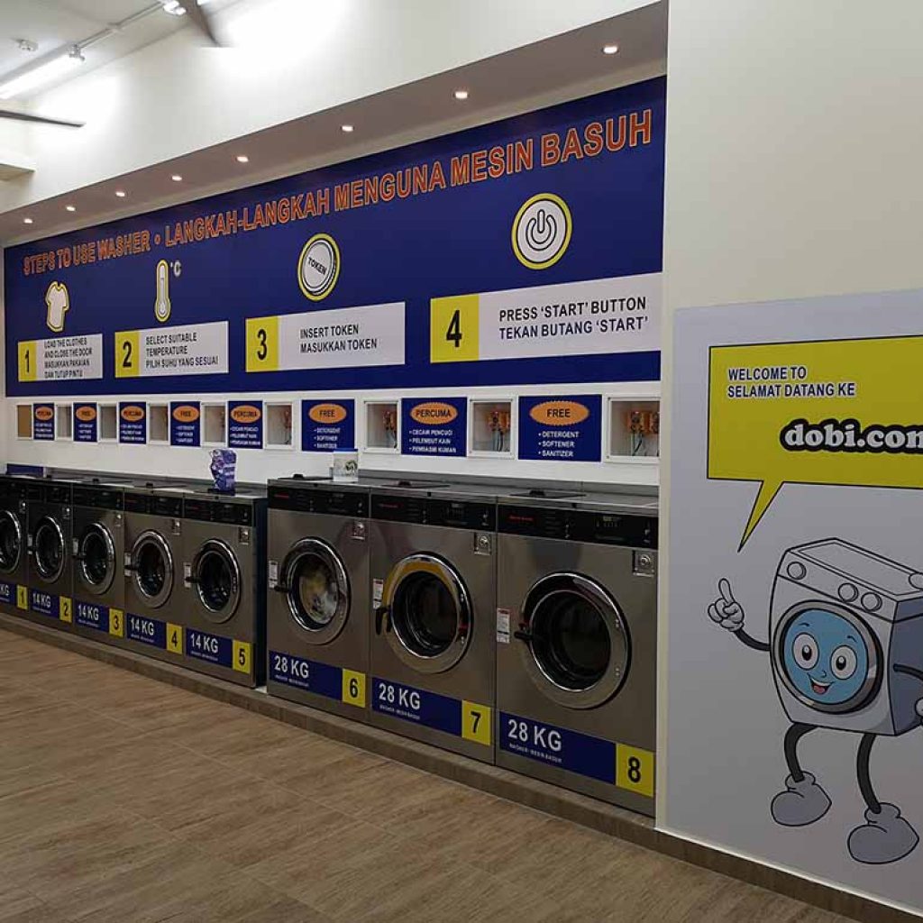 Coin Operated Laundry Shop in Ipoh town Jit Kin Laundry Setup